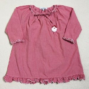 Sweet Dreams Red Gingham Santa PJ Night Gown 3 Y